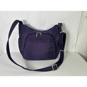 Travelon Anti-Theft Classic Crossbody Bucket Bag Purple Travel Vacation